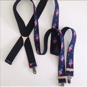 Pelican American flag Fireworks suspenders USA